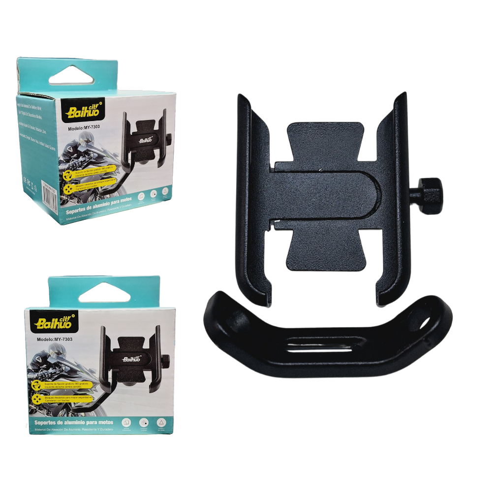 Holder Soporte De Metal Aluminio Para Moto O Bicicleta Espejo MY-7303