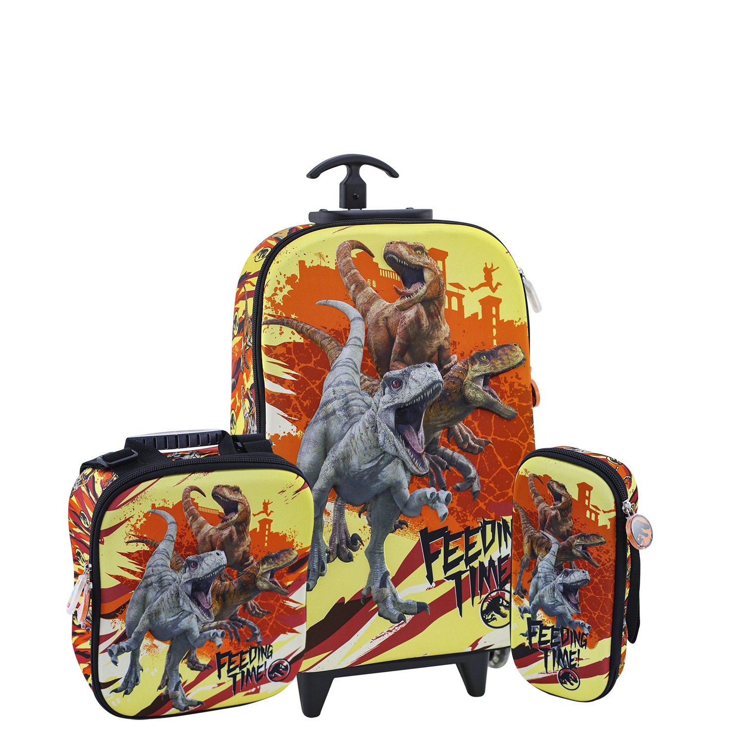 Set Maleta Full 3D EVA Triple Rueda Scool Ranger - JURASSIC