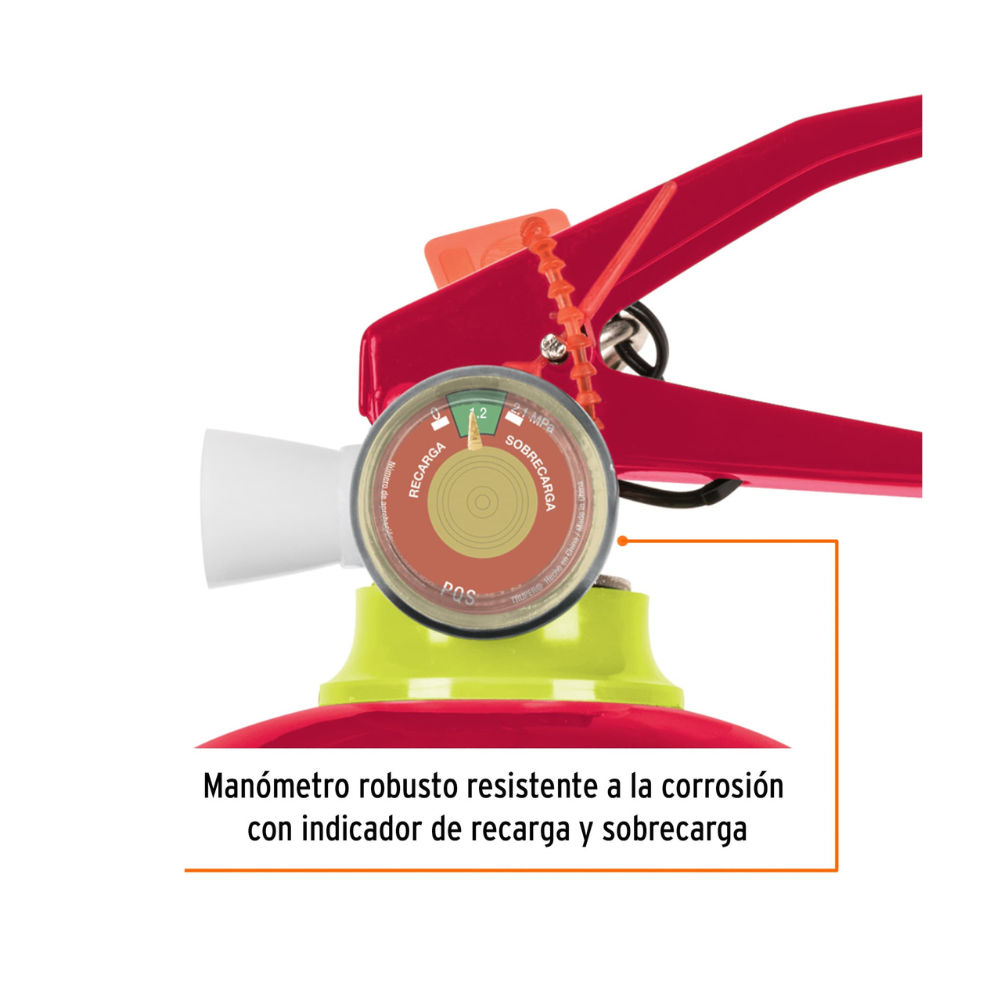 Extintor Portatil 1Kg Polvo Tipo Abc Truper EXT-1000