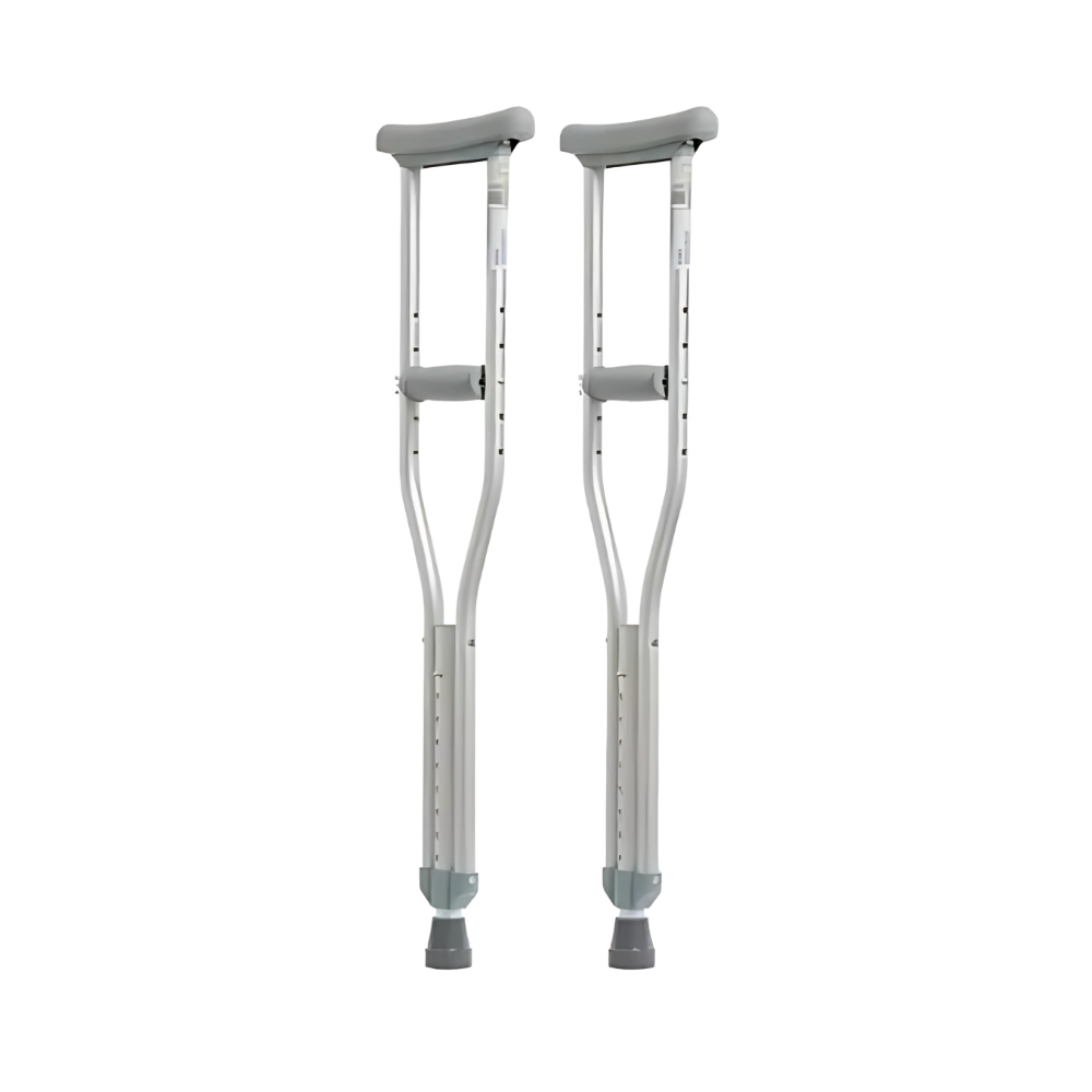 Muletas Axilares Ortopedicas Regulable de Aluminio Talla M en PAR