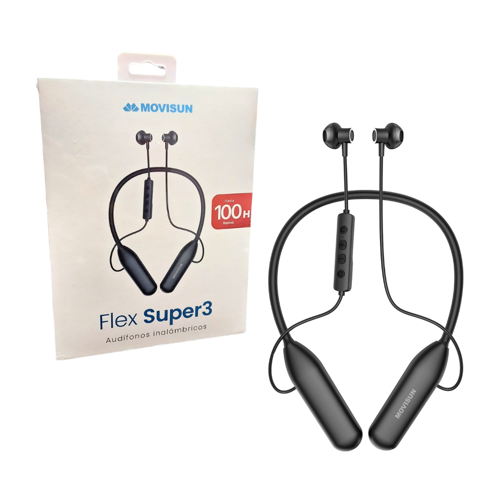 Audifono Inalambrico Movisun Flex Super 3 Bluetooth Collar Deportivo