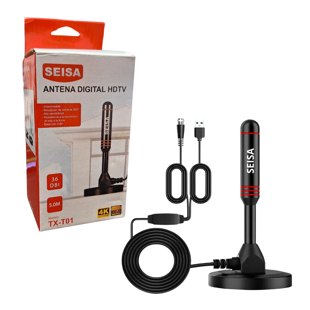 Antena HD Tv Digital de Doble Entrada TX-T01