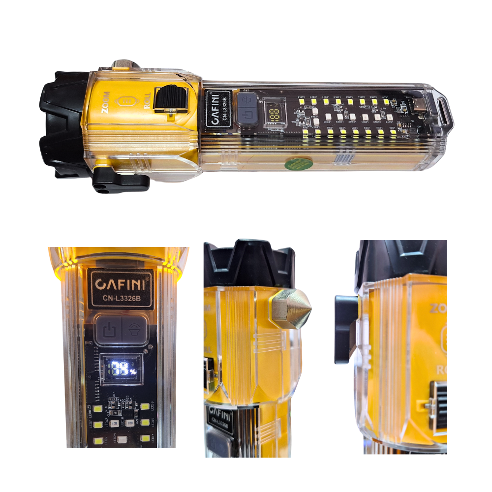  Linterna De Mano 50w Recargable Multifuncional CN-L3326B Cafini