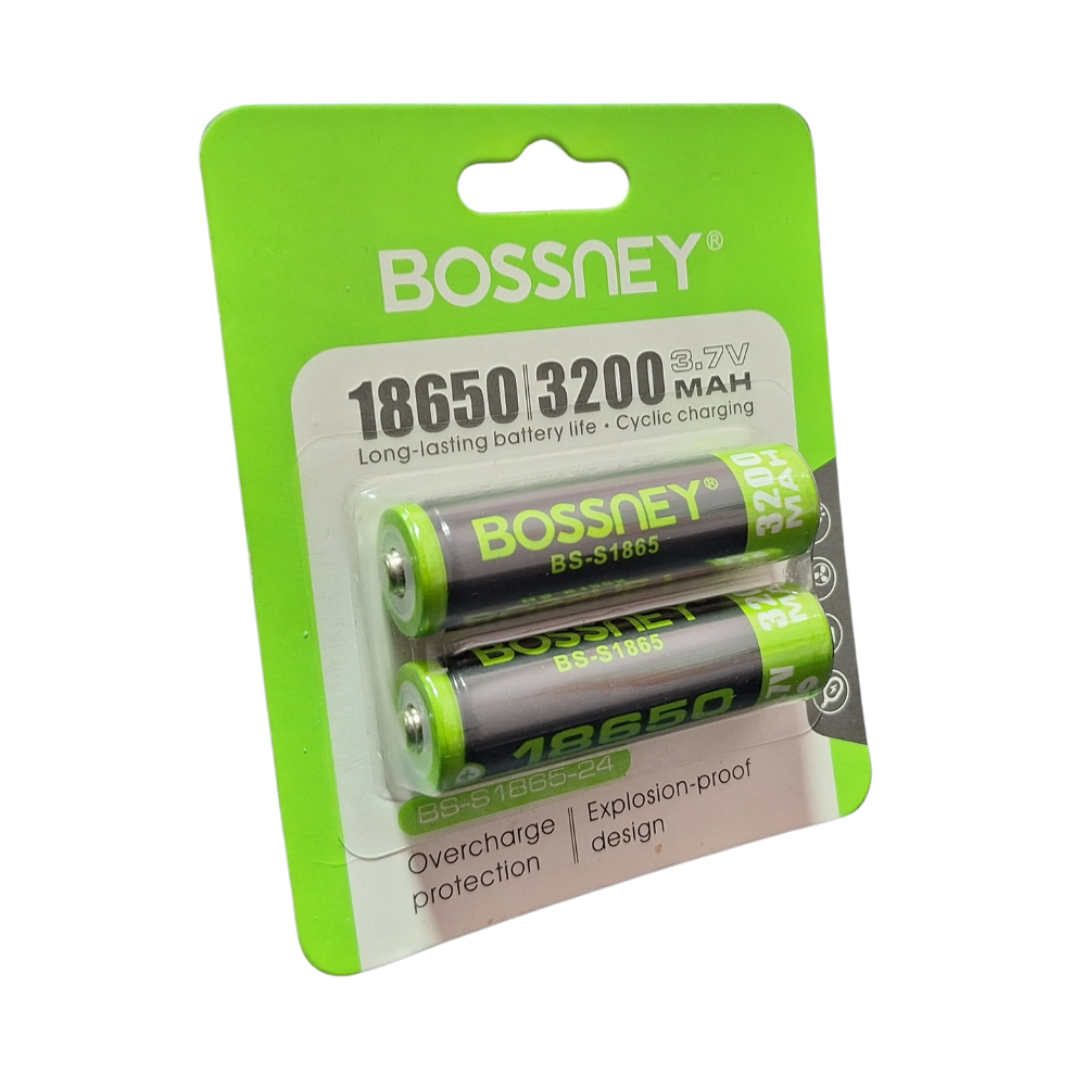 Baterias Recargables 18650 4.2v 3200mah Litio BOSSNEY BS-1865-24