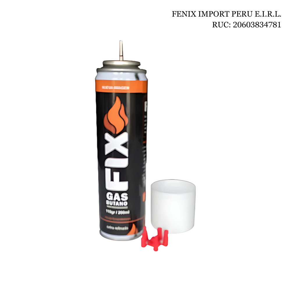 Gas Butano FIX Ultra Refinado Valvula Universal 200 ml