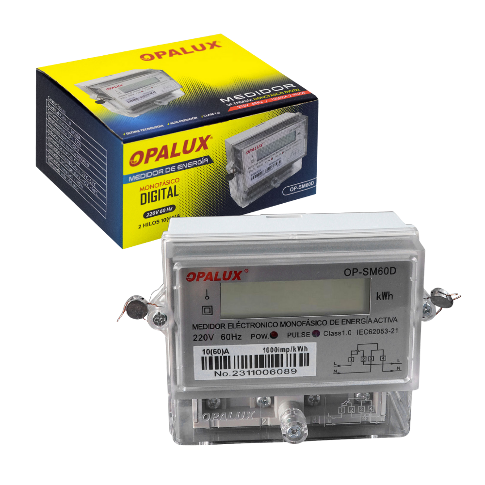 Medidor de Energía Monofásico Digital OP‑SM60D