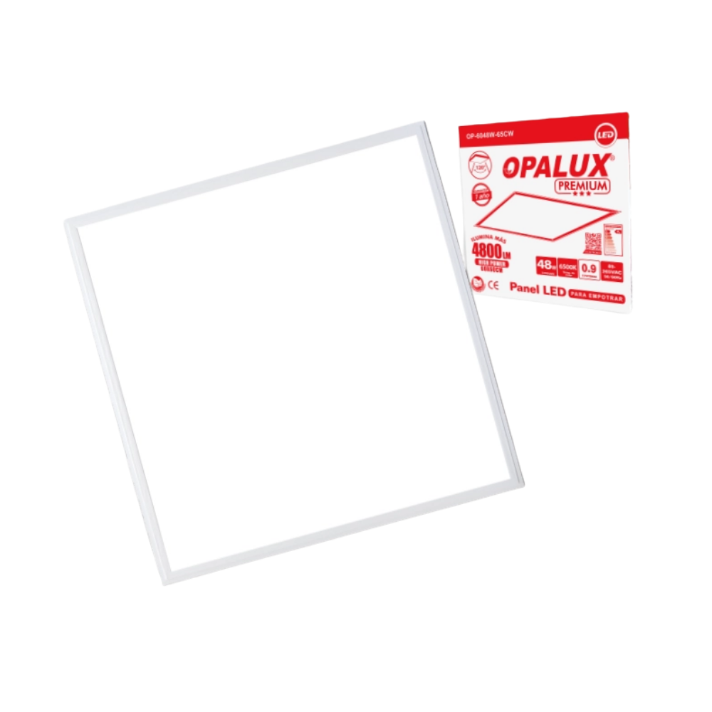 Panel LED de 60x60cm 48W 4800 Lumenes luz blanca OPALUX OP-6060-48W