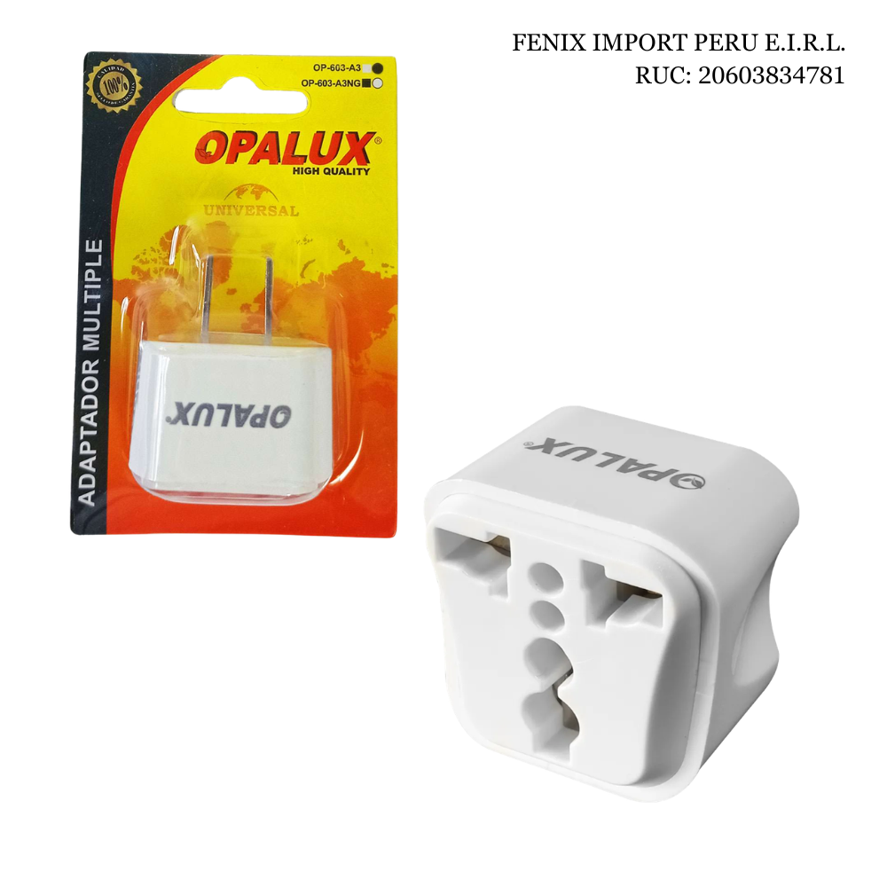 Adaptador Enchufe Multiple Plano Op603 A3 Opalux