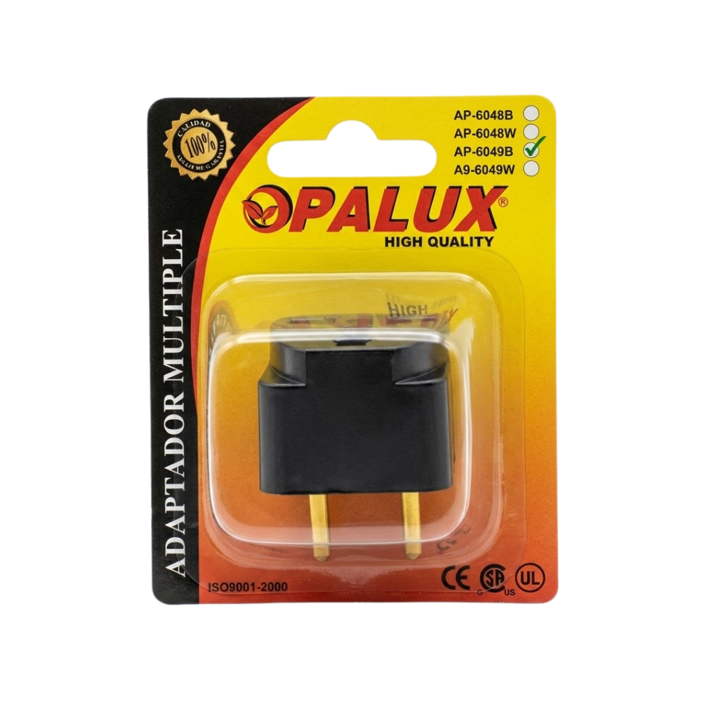 Adaptador Enchufe Multiple Redondo AP-6049B Opalux