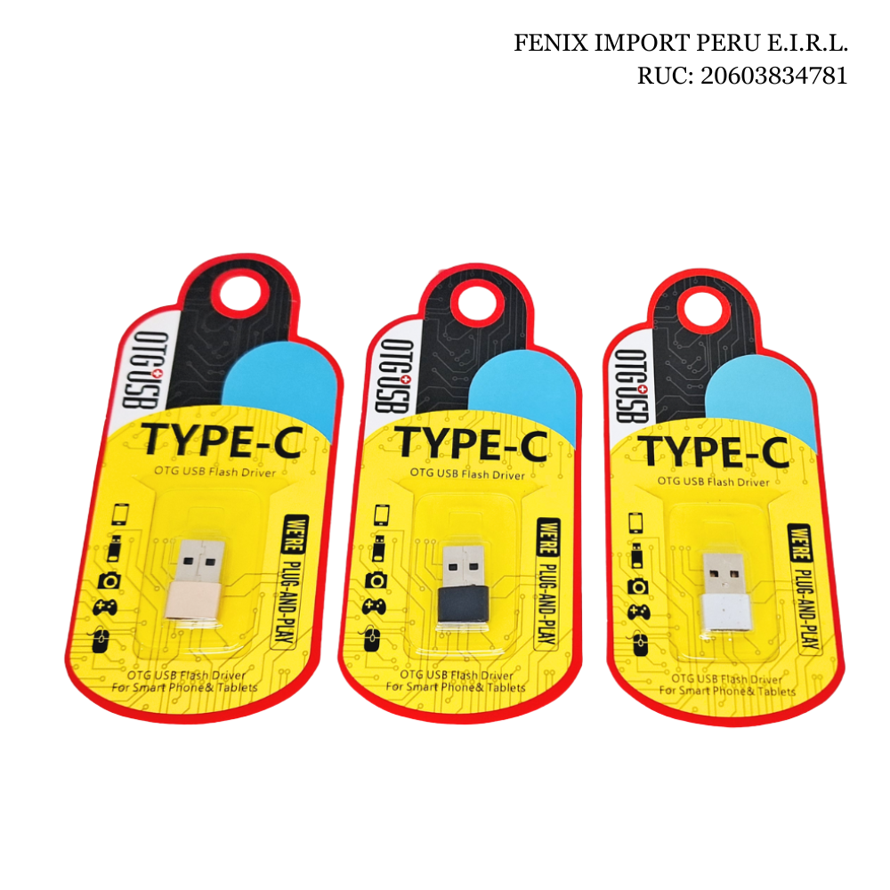 Adaptador OTG USB Macho a tipo C Hembra