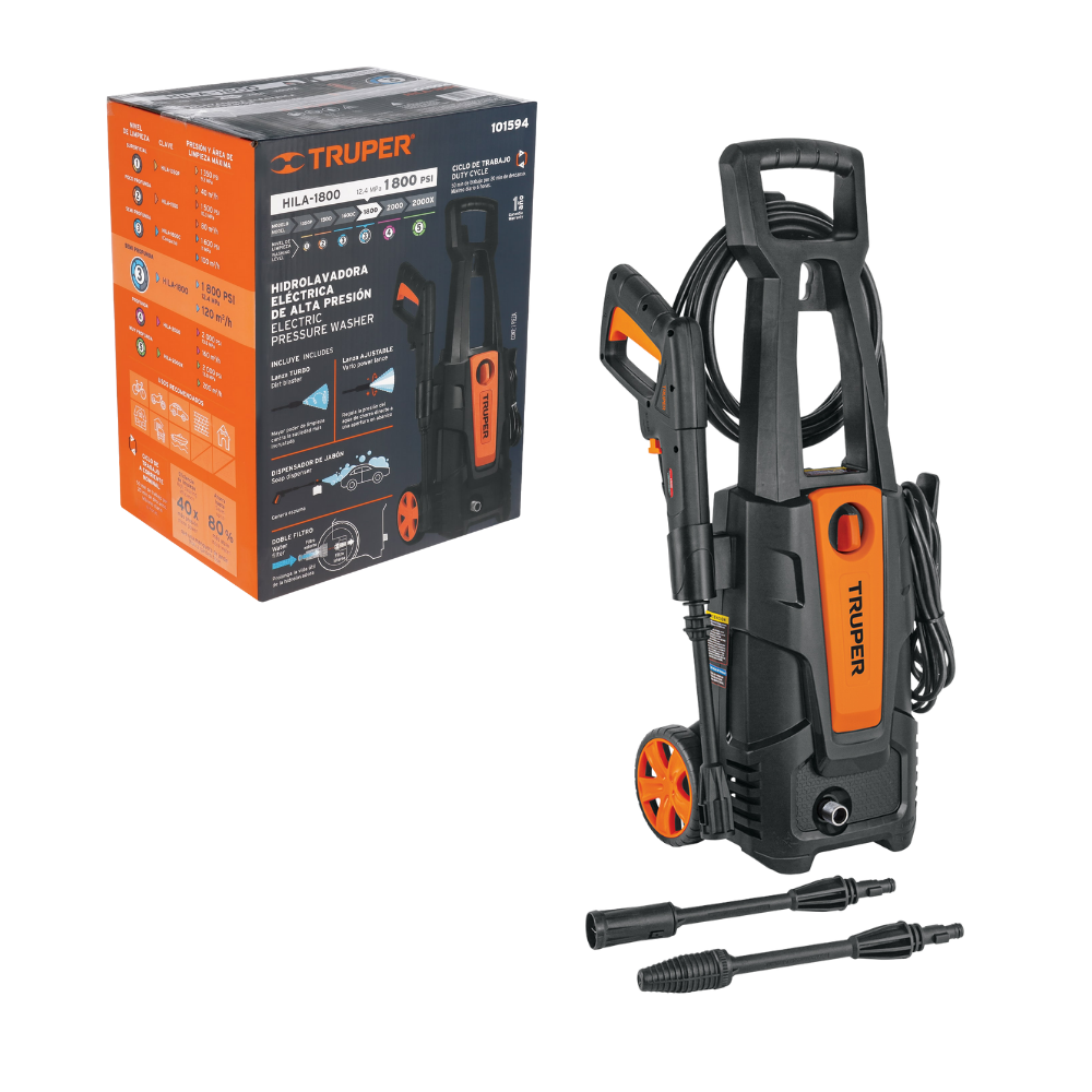 Hidrolavadora electrica 1800 psi 220v Truper HILA-1800-2