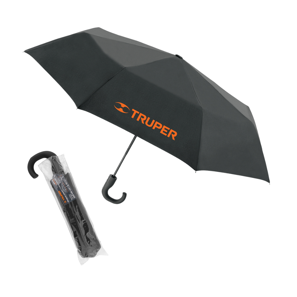 Paraguas Compacto de Diametro 100 cm Impermeable Truper PARAG-95