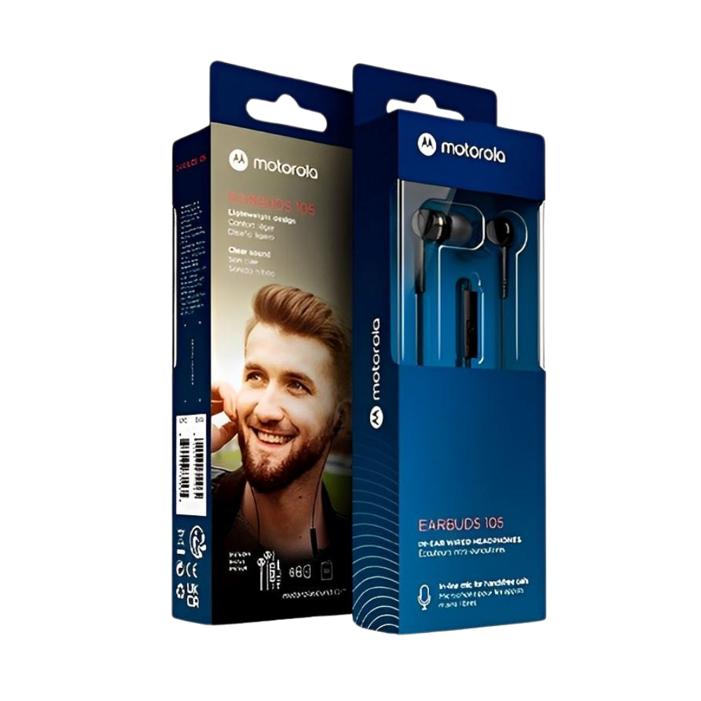 Audifonos Motorola Con Micrófono Manos Libres 3.5mm Earbuds 105