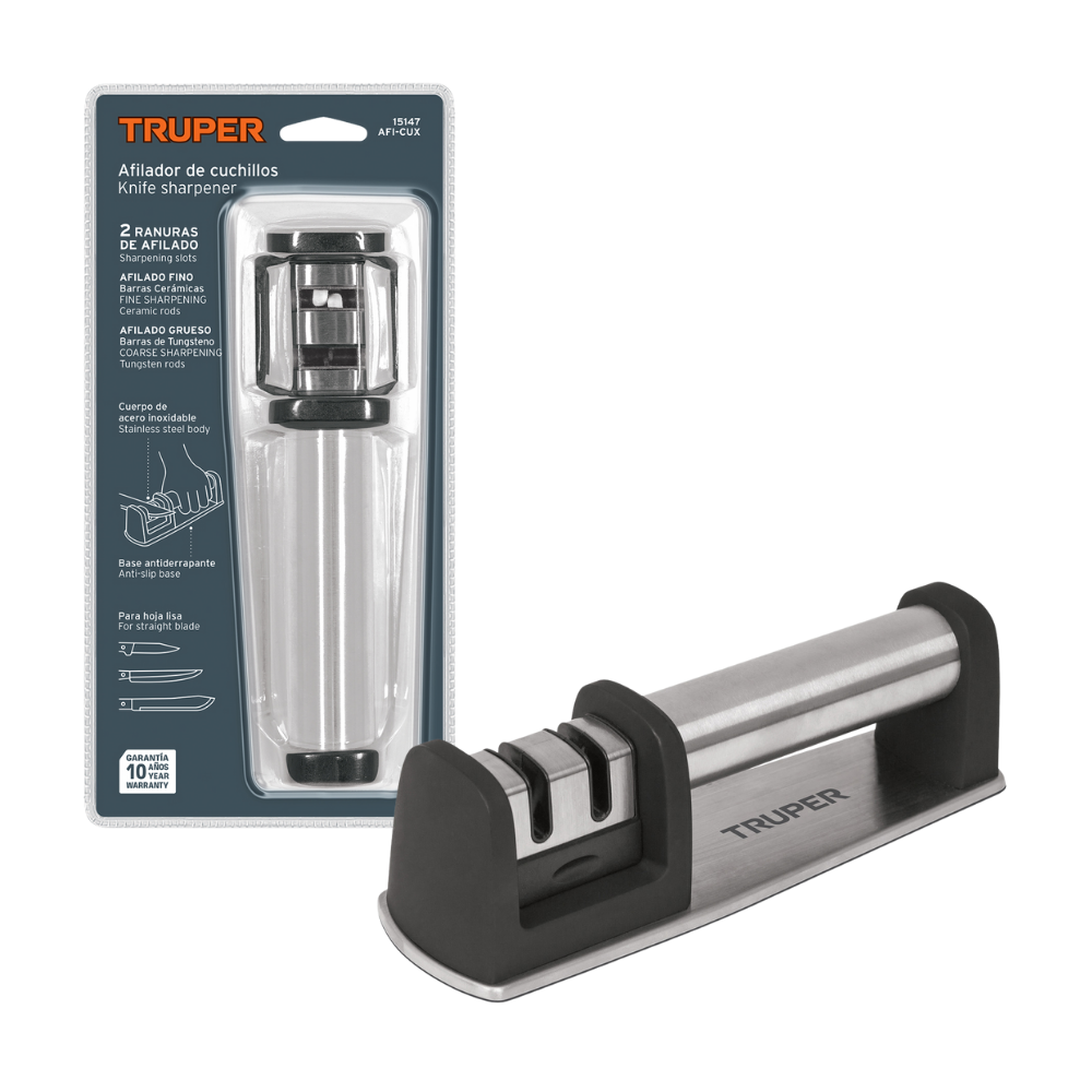 Afilador de Cuchillos Profesional de Acero Inoxidable Truper AFI-CUX 15147