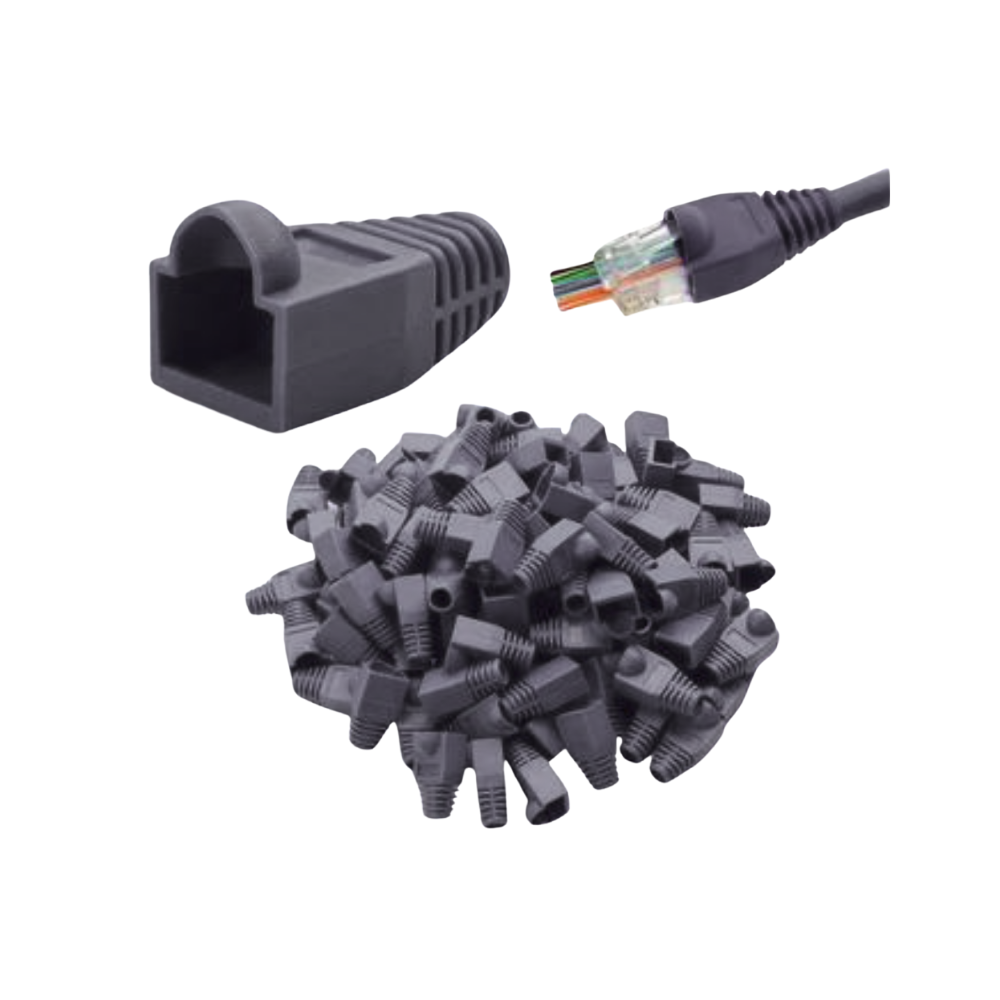 Capuchas Para Conectores Rj45 Cable De Red Bolsa x100 Unids