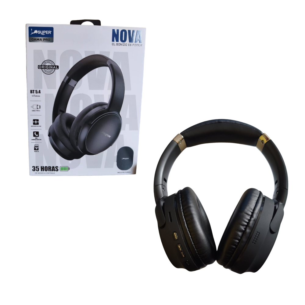 Audífonos de Vincha Bluetooth con Cancelación de Ruido Gama Pro Nova