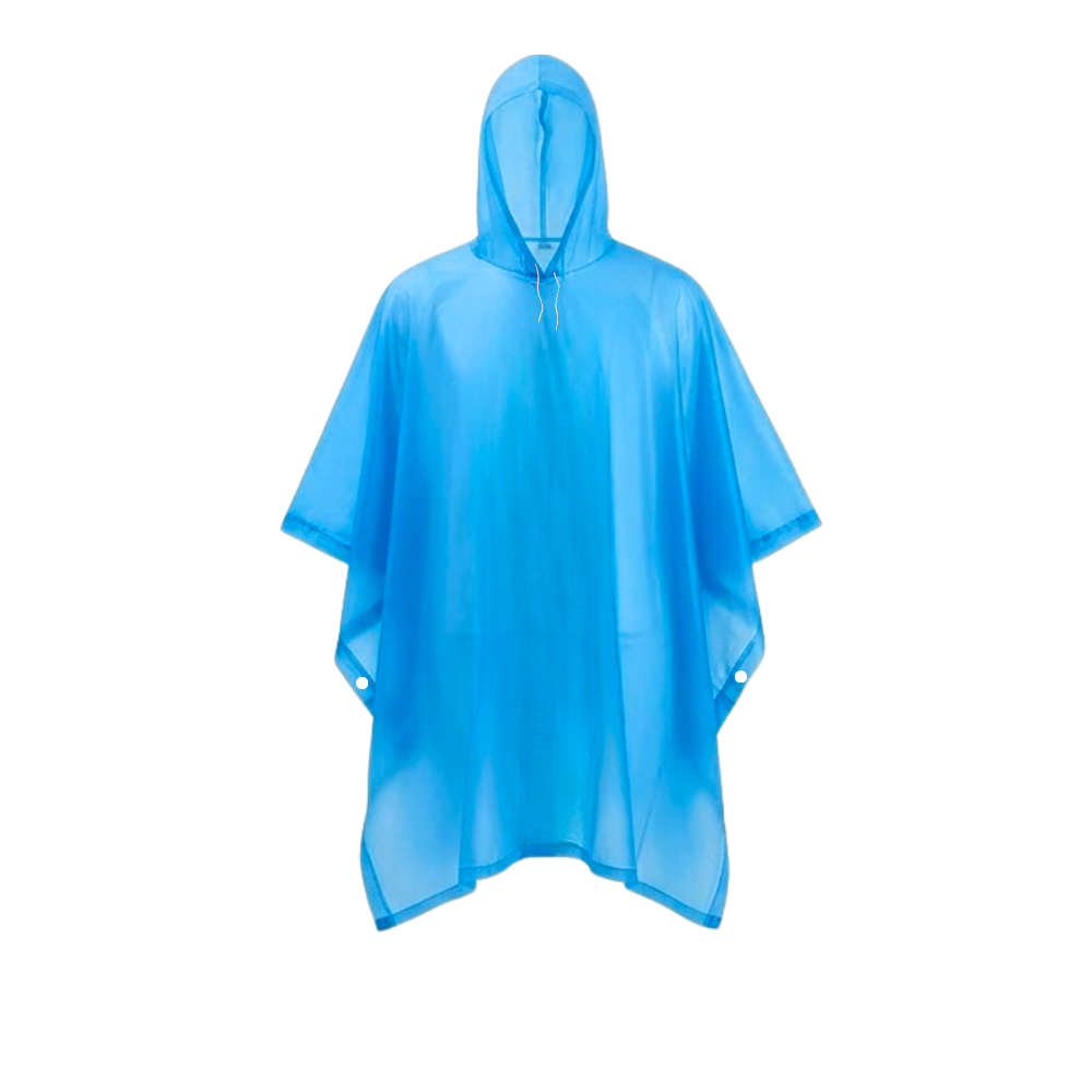 Poncho sin Mangas Cerrado con Capucha Ajustable y Botones Laterales EVA
