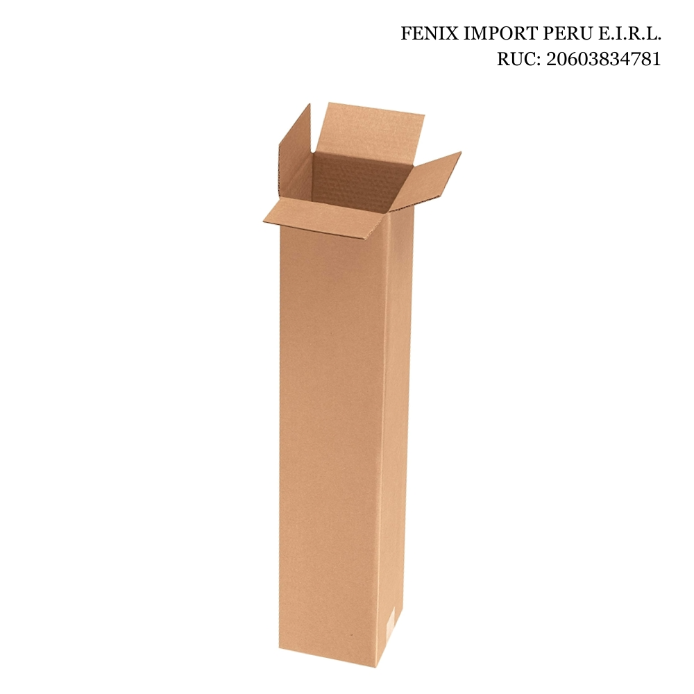 Caja Larga 10x14x70 cm Cartón Microcorrugado Ideal para Bastones Pack 50 Unidades