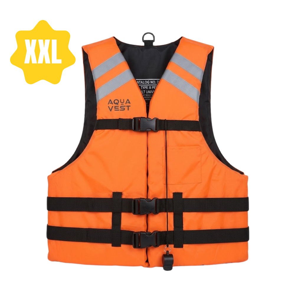 Chaleco Salvavidas Aqua Vest con Silbato y Cintas Reflectivas XXL