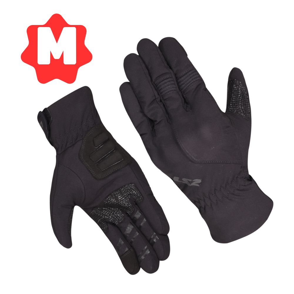 Guantes para Motociclista LS2 Urbs II Negro para Hombre con Protección en Nudillos, Compatibilidad Táctil, Ajuste de Velcro Talla M