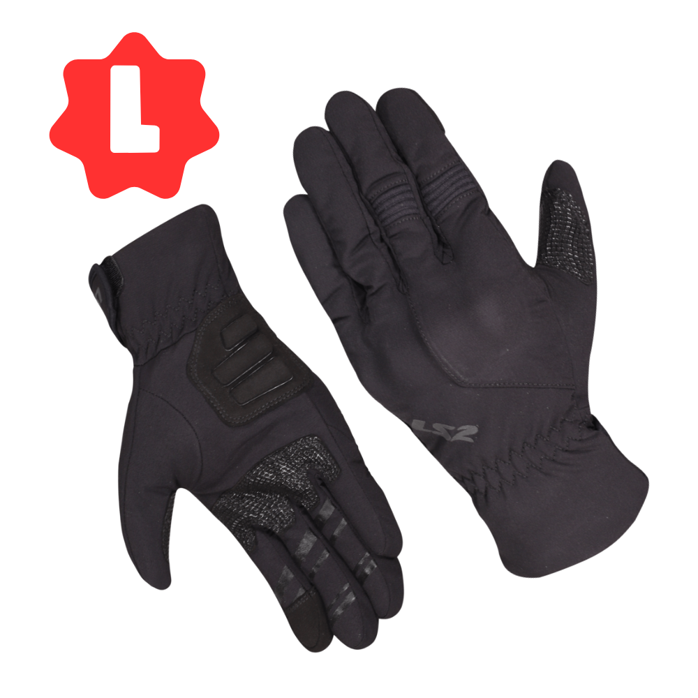 Guantes para Motociclista LS2 Urbs II Negro para Hombre con Protección en Nudillos, Compatibilidad Táctil, Ajuste de Velcro Talla L