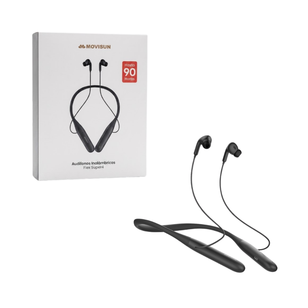 Audifonos Inalambricos Recargables 90 Horas Bluetooth 5.3 Flex Super 4 Movisun
