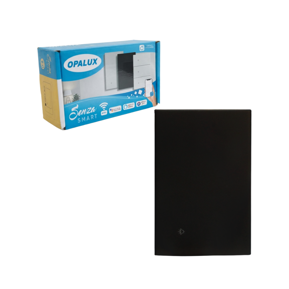 Interruptor Inteligente Tactil WiFi Simple Negro Compatible con Alexa, Google Assistant, Siri y App Smart Life OPALUX OP-AM01NG