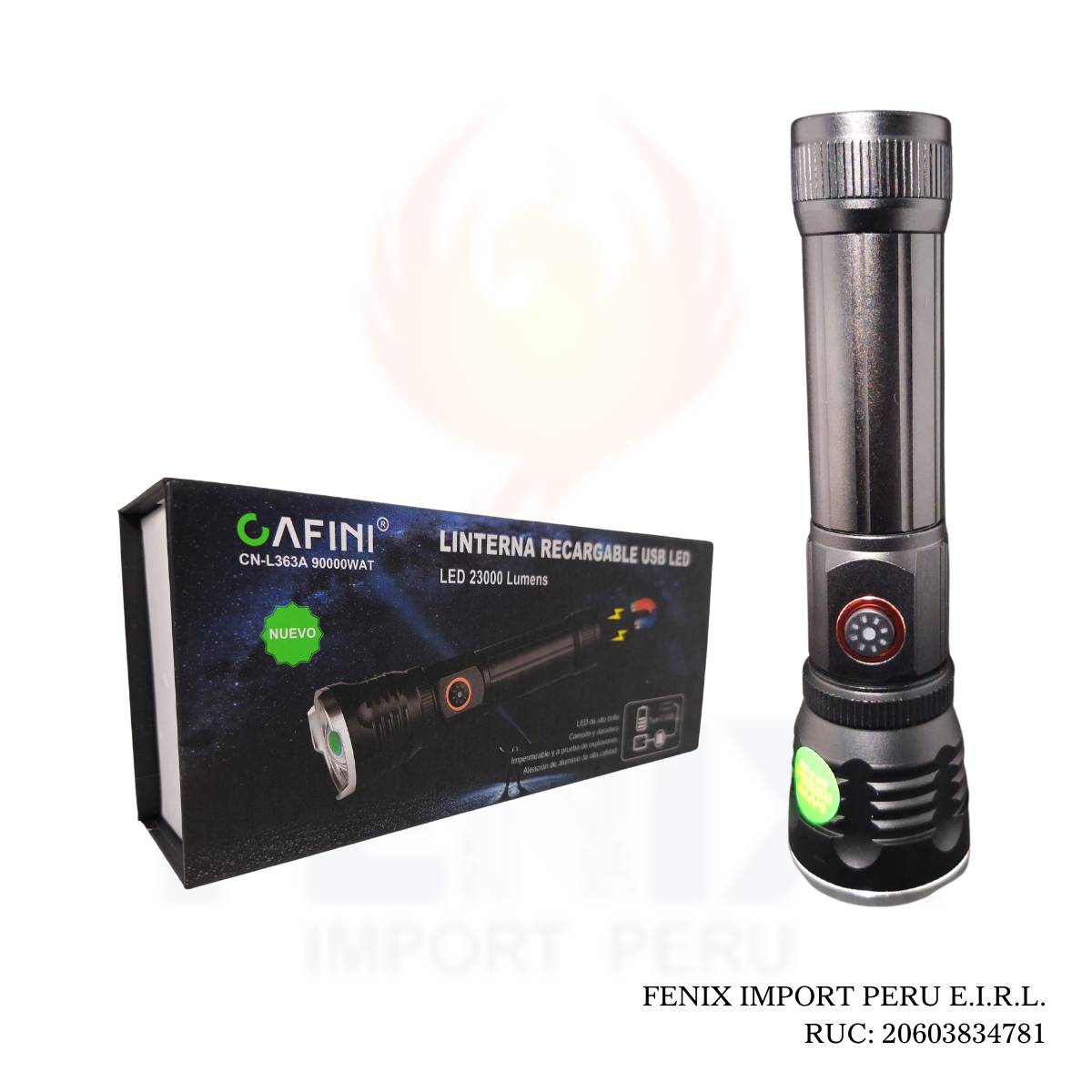 Linterna Táctica Led Recargable Multifunción Cafini L363A