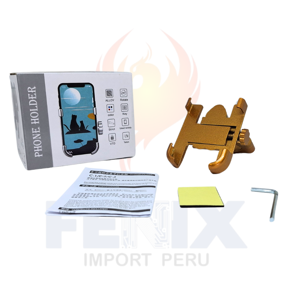 Soporte Celular Para Moto o bicicleta timon o Aluminio C-1