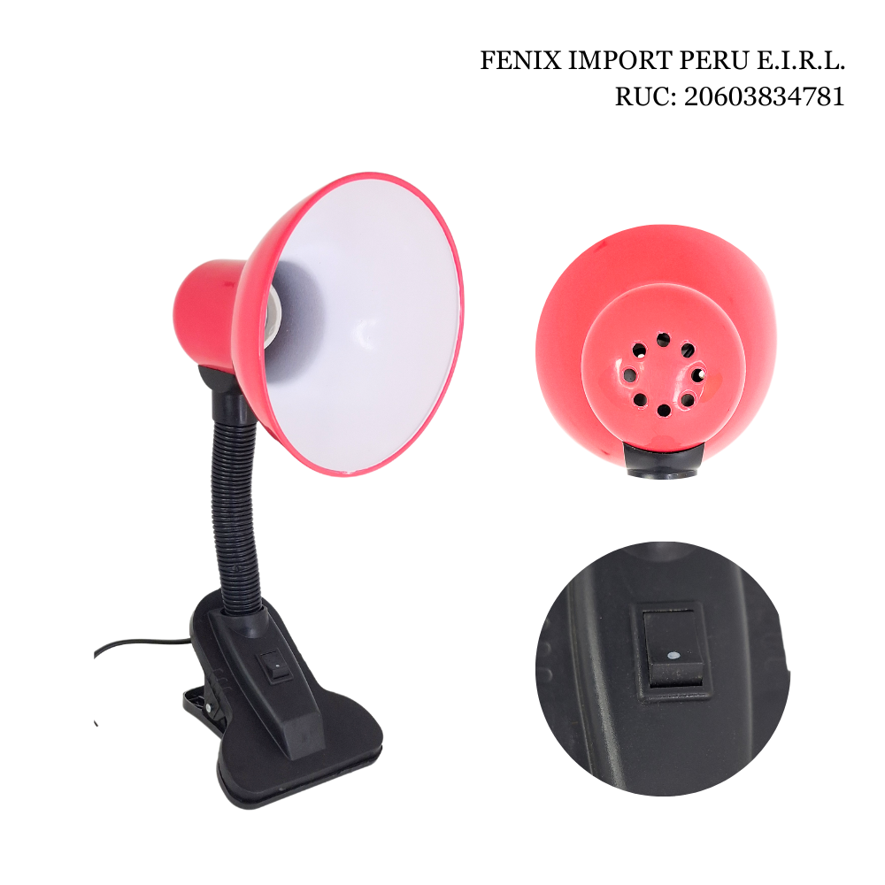 Lampara de Escritorio Flexible con Clip