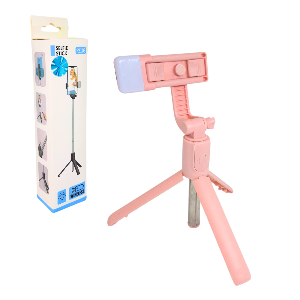 Palo Selfie Stick y Trípode 2 En 1 Bluetooth Celular 360° Con Flash