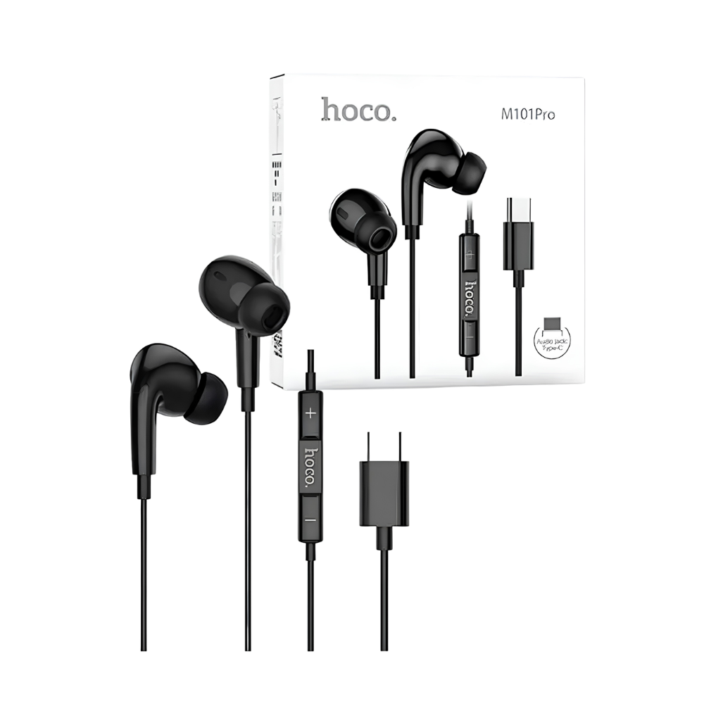 Audífonos In-Earcon Microfono Integrado Control Multifuncion, Cable de 1.2 Metros y Conector USB Tipo C  HOCO M101 Pro 