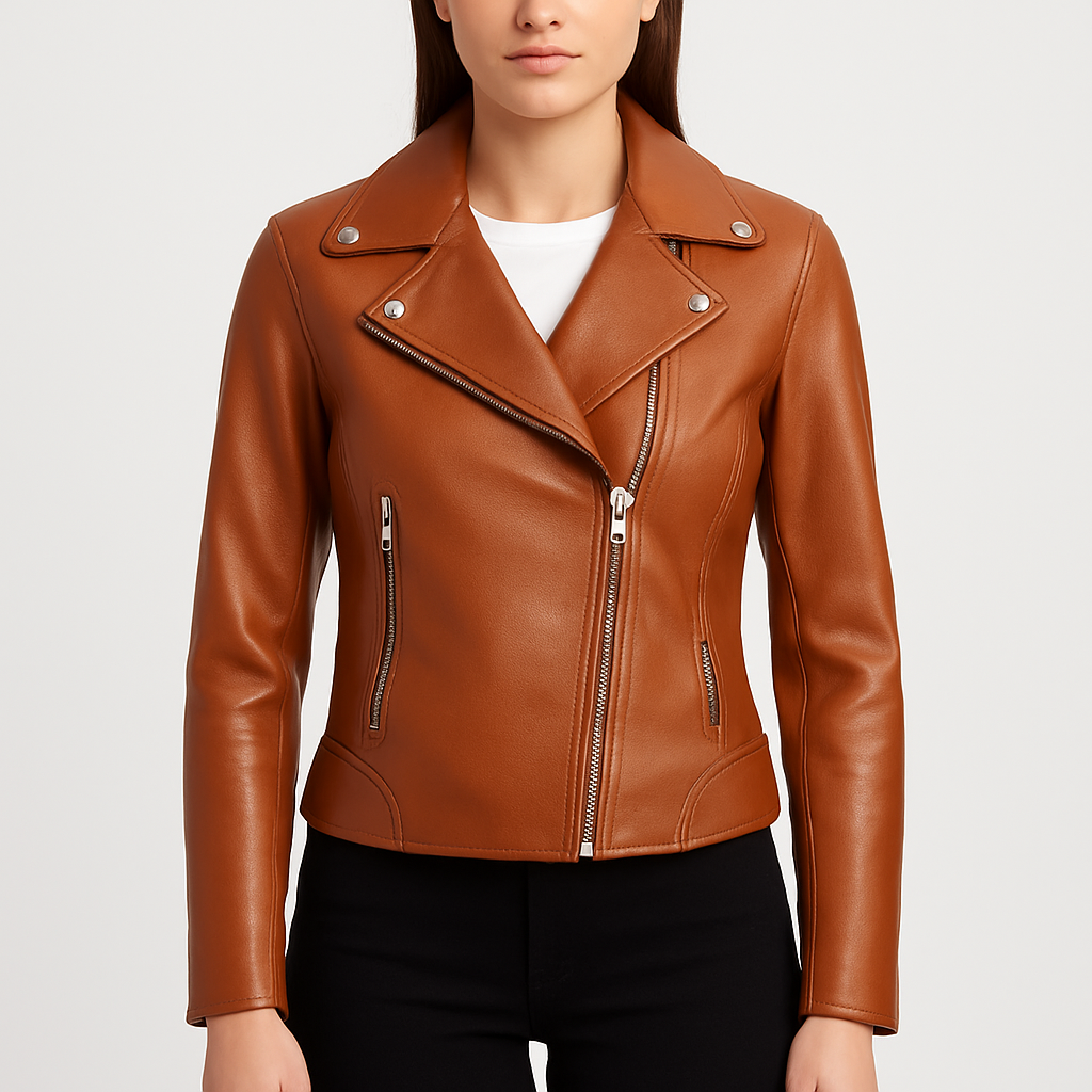 Women's Real Brown Leather Jacket