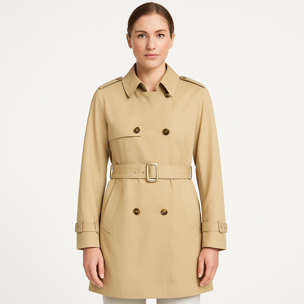 Women's Classic Trench Coat with Belt
