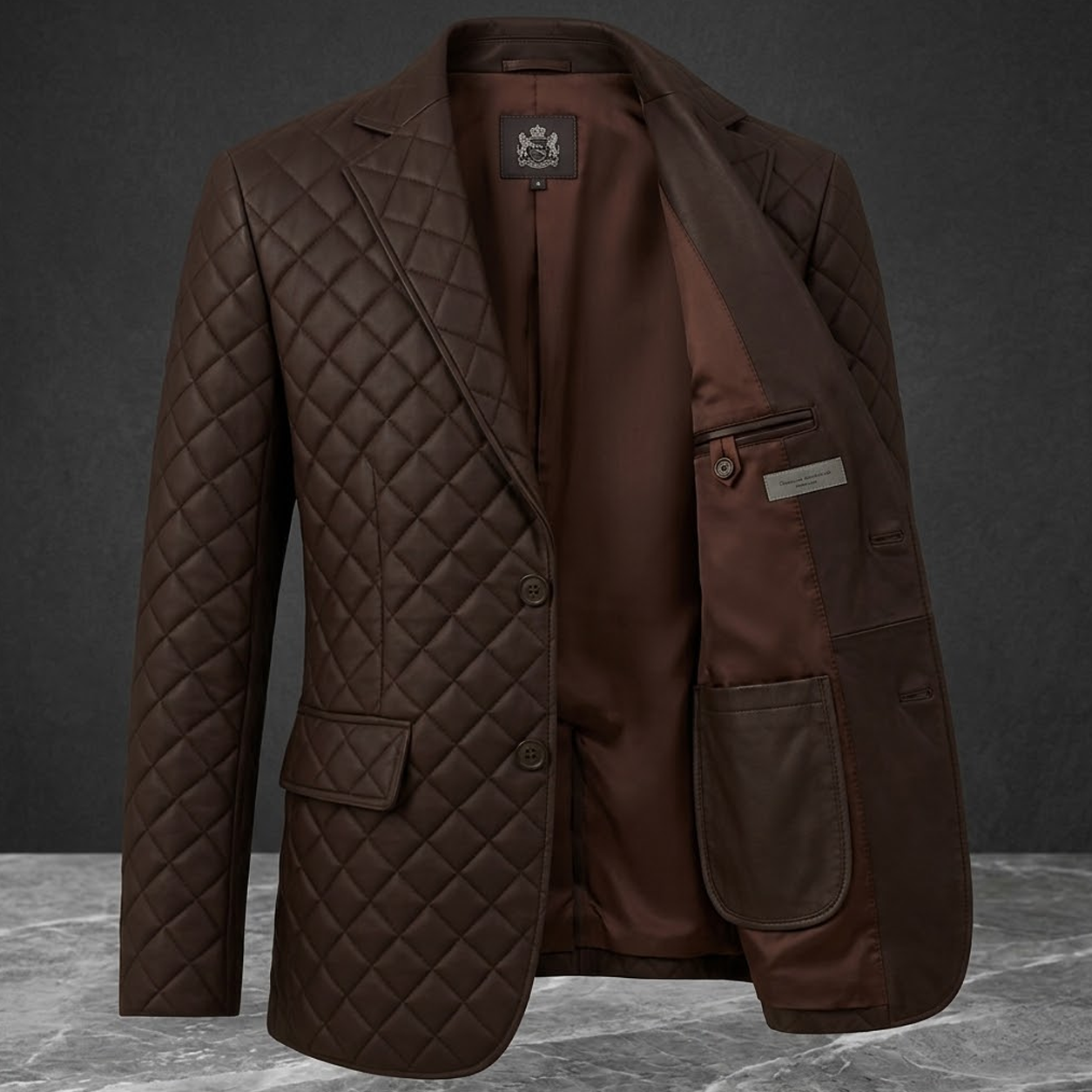 Two-Button Leather Blazers