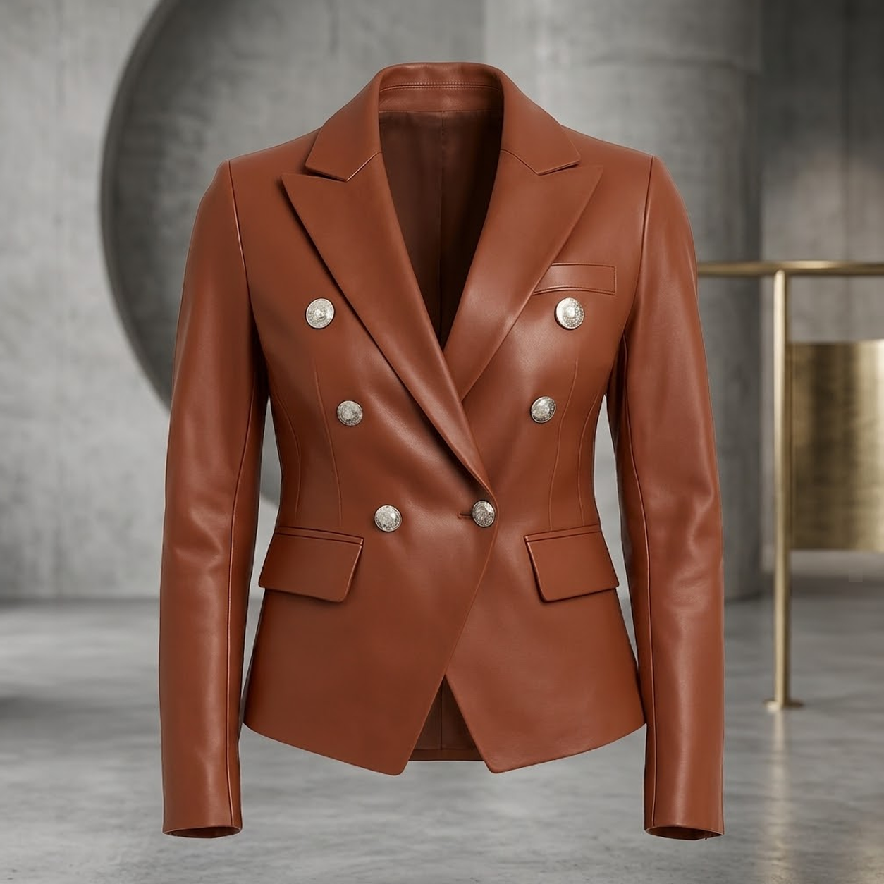 Double-Breasted Leather Jackets