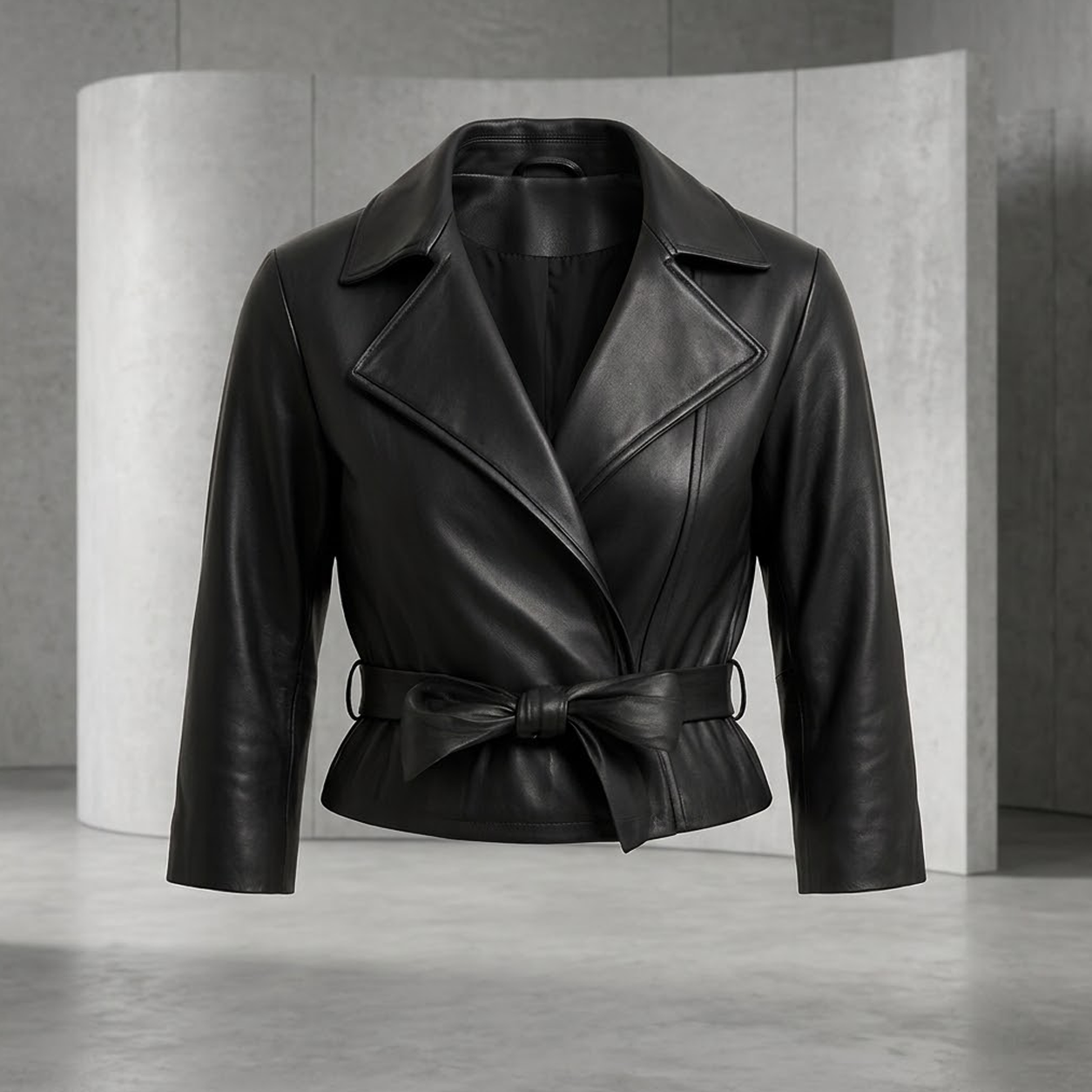 Cropped Leather Jacket