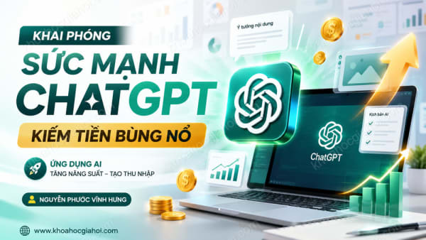 Khóa Học Khai Phóng Sức Mạnh Chatgpt – Kiếm Tiền Bùng Nổ Cùng Nguyễn Phước Vĩnh Hưng
