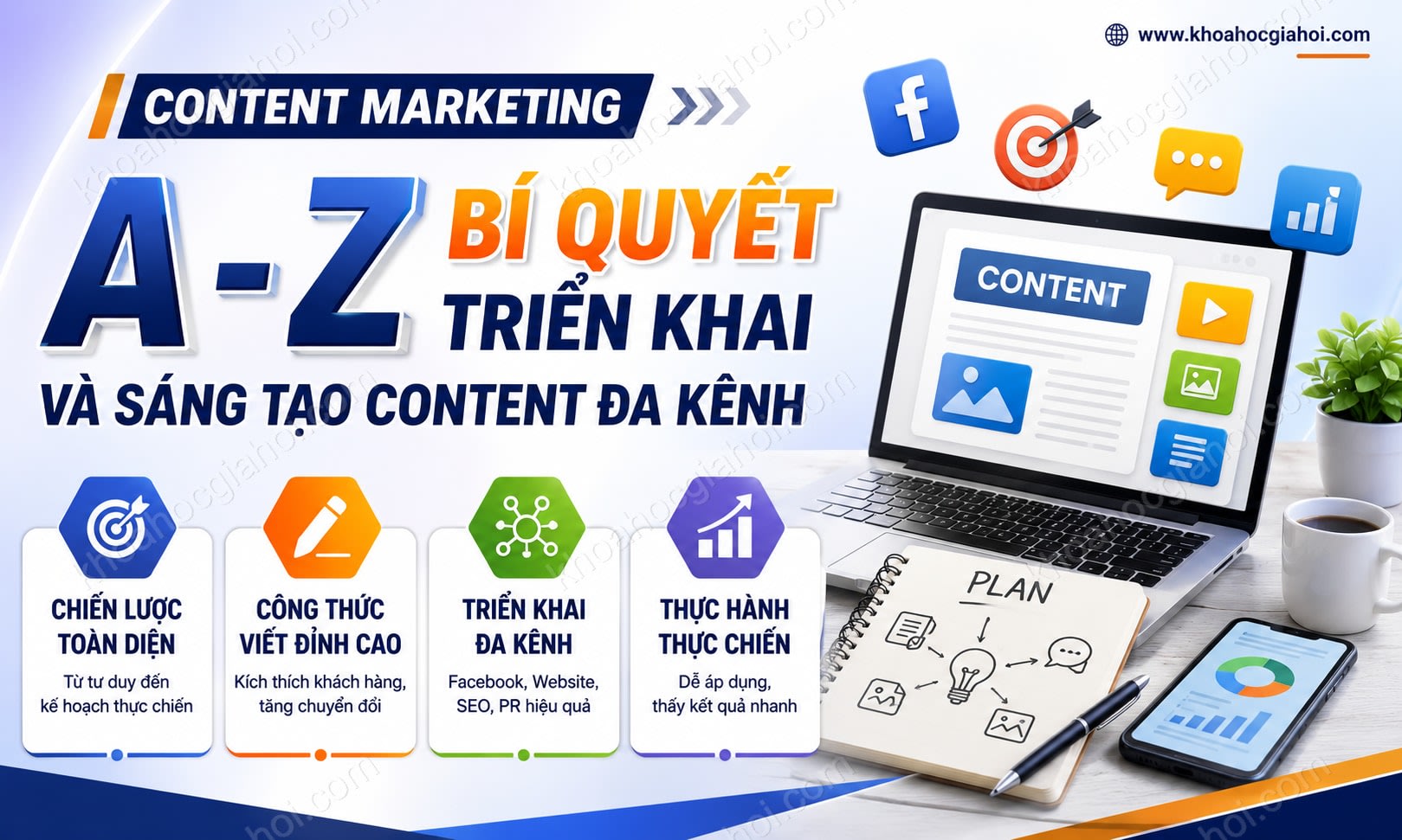 Khóa Học Content Marketing A - Z Bí Quyết Triển Khai Và Sáng Tạo Content Đa Kênh