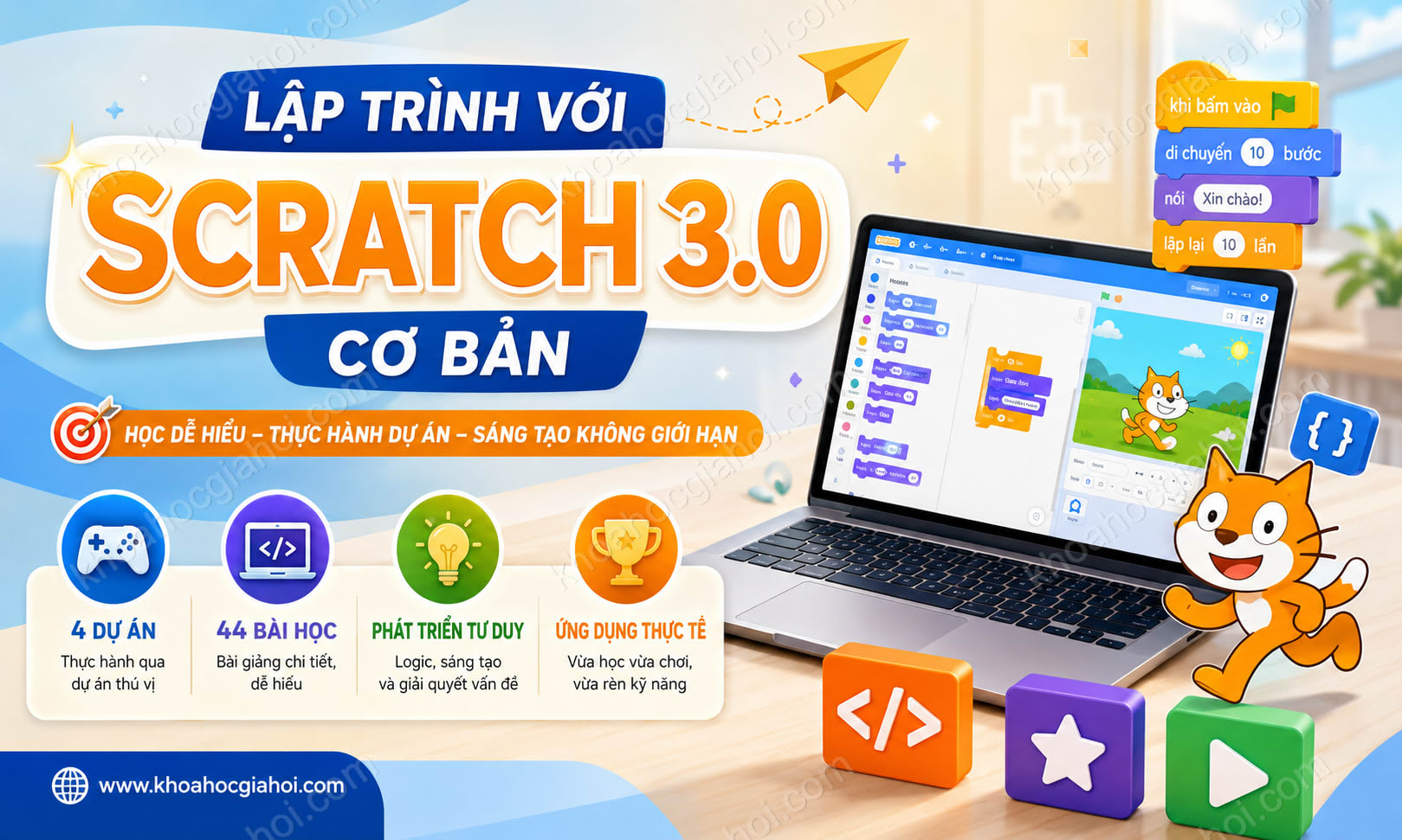 Khóa Học Lập Trình Với Scratch 3.0 Cơ Bản