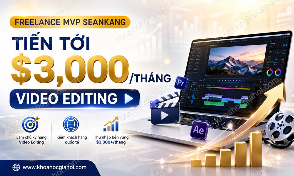 Khóa Học Freelance Mvp Seankang – Tiến Tới $3,000/tháng Video Editing