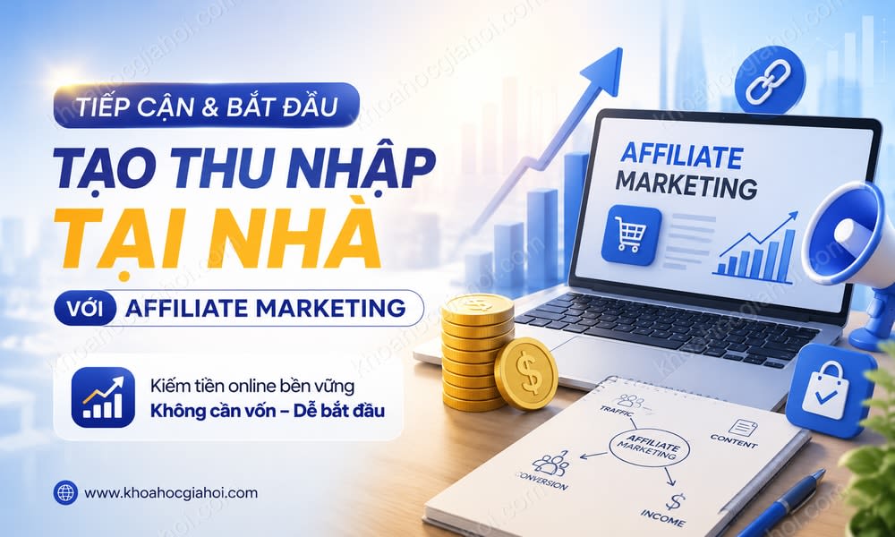 Khóa Học Tiếp Cận & Bắt Đầu Tạo Thu Nhập Tại Nhà Với Affiliate Marketing (Tiếp Thị Liên Kết)