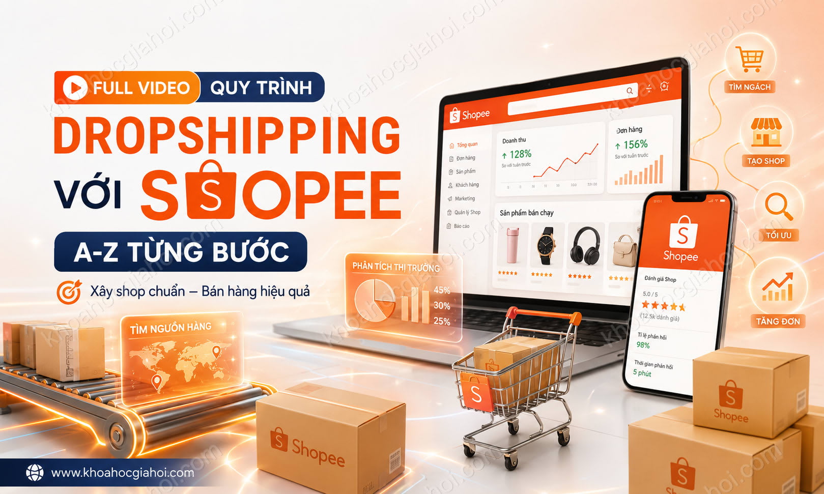 Khóa Học Full Video Quy Trình Làm Dropshipping Với Shopee A - Z: Toàn Bộ Các Bước Nhỏ Nhất Tới Hoàn Thiện 1 Shop Hoàn Chỉnh Khóa Học Full Video Quy Trình Làm Dropshipping Với Shopee A - Z: Toàn Bộ Các Bước Nhỏ Nhất Tới Hoàn Thiện 1 Shop Hoàn Chỉnh