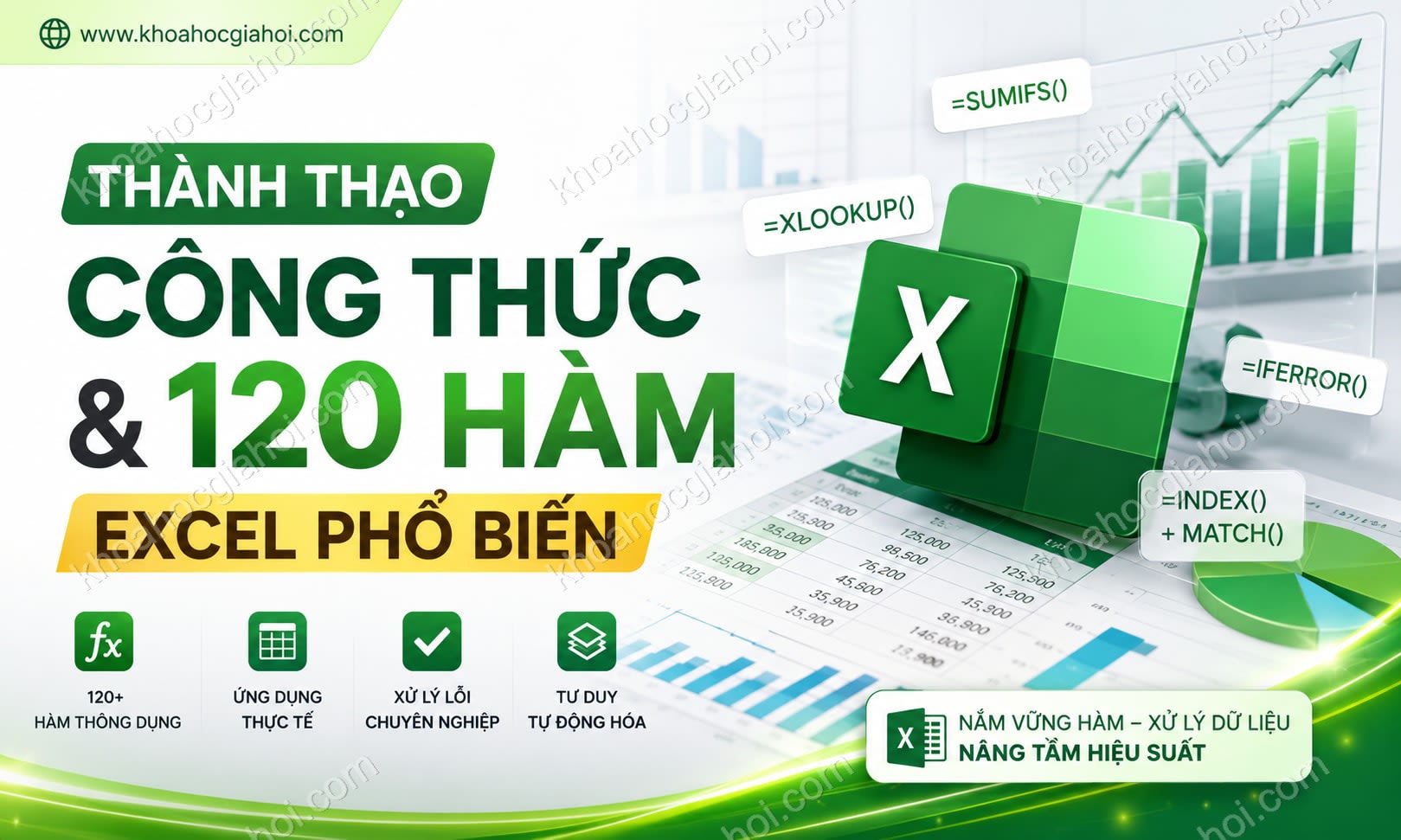 Khóa Học Thành Thạo Công Thức Và 120 Hàm Excel Phổ Biến