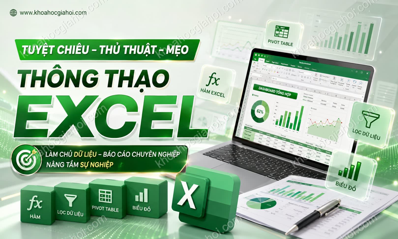 Khóa Học Tuyệt Chiêu - Thủ Thuật - Mẹo Thông Thạo Excel (file Thực Hành)
