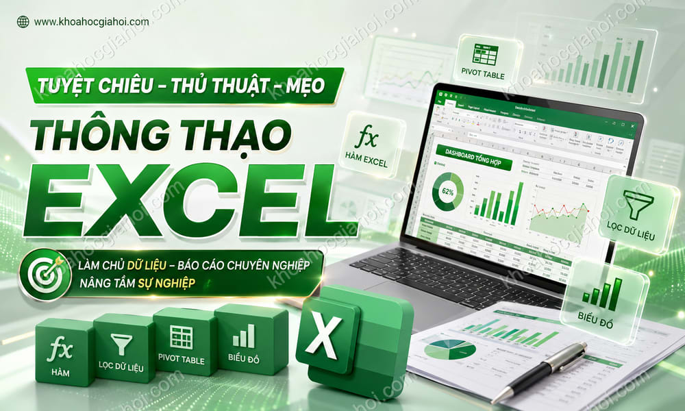 Khóa Học Tuyệt Chiêu - Thủ Thuật - Mẹo Thông Thạo Excel (file Thực Hành)
