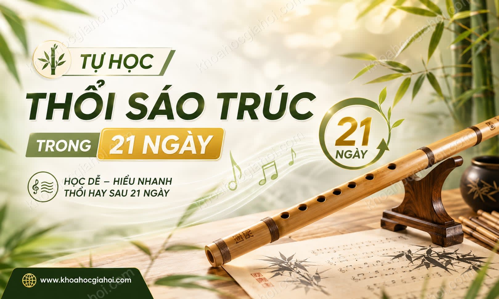 Khóa Học Tự Học Thổi Sáo Trúc Trong 21 Ngày