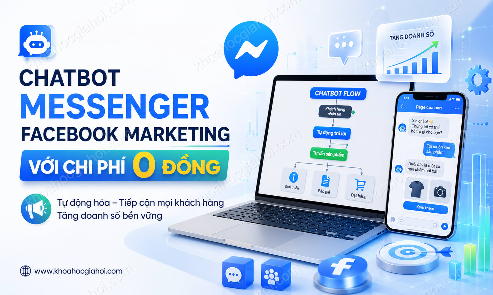 Khoá Học Chabot Messenger Facebook - Marketing Với Chi Phí 0 Đồng