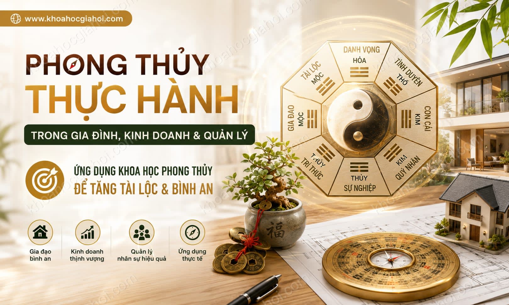 Khóa Học Phong Thủy Thực Hành Trong Gia Đình, Kinh Doanh Và Quản Lý