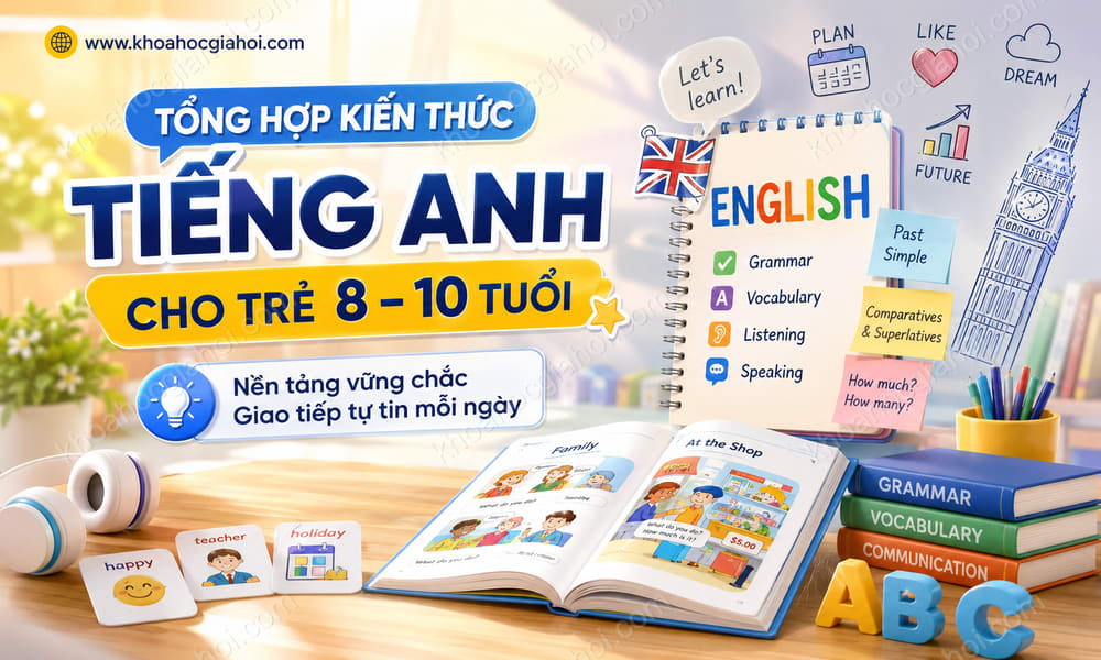 Khóa Học Tổng Hợp Kiến Thức Tiếng Anh Cho Trẻ Từ 8 - 10 Tuổi